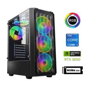 Xaser GX105 i5 12400F 16GB Ram 512GB M.2 NVMe SSD 6GB RTX3050 Oyuncu Masaüstü Bilgisayarı - XASER