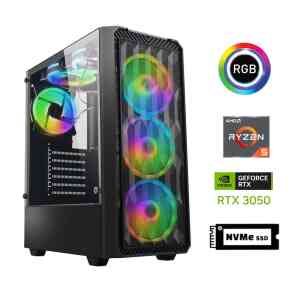 Xaser GX95 Ryzen 5 5600 16GB Ram 512GB M.2 NVMe SSD 6GB RTX3050 Oyuncu Masaüstü Bilgisayarı - XASER