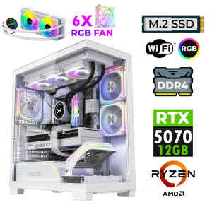 Xaser JETT X20 Ryzen 7 5700X 16GB Ram 1TB M.2 NVMe SSD 12GB RTX5070 Sıvı Soğutmalı Oyuncu Bilgisayarı - XASER