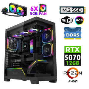 Xaser JETT X90 Ryzen 5 7500X3D 16GB DDR5 Ram 1TB M.2 NVMe SSD 12GB RTX5070 Sıvı Soğutmalı Oyuncu Bilgisayarı - XASER
