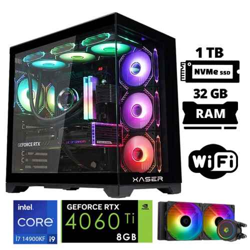 Xaser Lexus x25 i9 14900KF 32GB DDR5 Ram 1TB M.2 NVMe SSD 8GB RTX4060 Ti Masaüstü Oyuncu Bilgisayarı - 1