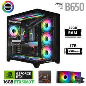 Xaser Lexus x670 Ryzen 5 7500F 32GB Ram 1TB M.2 NVMe SSD 16GB RTX5060 Ti Sıvı Soğutmalı Oyuncu Bilgisayarı - XASER
