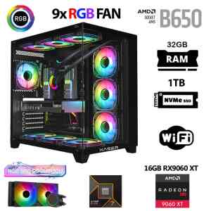 Xaser Lexus x780 Ryzen 7 7800X3D 32GB DDR5 Ram 1TB M.2 NVMe SSD 16GB RX9060 XT Sıvı Soğutmalı Masaüstü Oyuncu Bilgisayarı - XASER