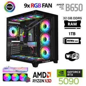 Xaser Lexus x830 Ryzen 7 7800X3D 32GB DDR5 Ram 1TB M.2 NVMe SSD 32GB RTX5090 Oyuncu Tavsiye Sistem - XASER