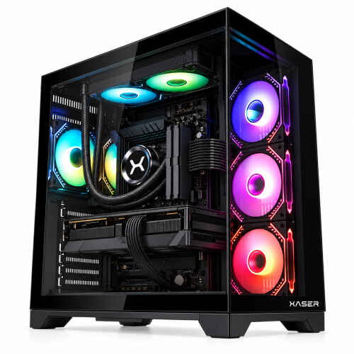 Xaser Native X70 Ryzen 5 7500F 16GB Ram 512GB M.2 NVMe SSD 8GB RX9060XT Sıvı Soğutmalı Hazır Sistem Oyuncu Bilgisayarı - 1