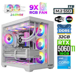 Xaser Pearl X40 i5 14600K 32GB DDR5 Ram 1TB M.2 NVMe SSD 16GB RTX5060Ti Oyuncu Render Tavsiye Sistem - Xaser