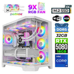Xaser Pearl X80 i9 14900KF 32GB DDR5 Ram 2TB M.2 NVMe SSD 16GB RTX5080 Oyuncu Render Tavsiye Sistem - XASER