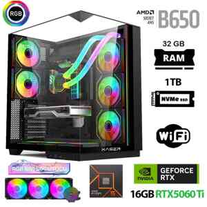 Xaser Queen X4 Ryzen 5 7500F 32GB Ram 1TB M.2 NVMe SSD 16GB RTX5060 Ti Sıvı Soğutmalı Oyuncu Bilgisayarı - Xaser