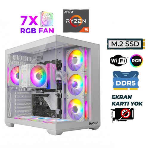 Xaser Raze X100 Ryzen 5 7600 32GB DDR5 Ram 1TB M.2 NVMe SSD Hazır Tavsiye Sistem - 1