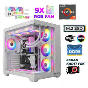 Xaser Raze X140 Ryzen 7 9700X 32GB DDR5 Ram 1TB M.2 NVMe SSD Sıvı Soğutmalı Hazır Tavsiye Sistem - Xaser
