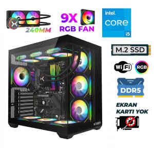 Xaser Raze X170 Intel i5 14600K 16GB DDR5 Ram 512GB M.2 NVMe SSD Sıvı Soğutmalı Hazır Tavsiye Sistem - XASER