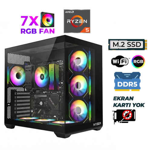 Xaser Raze X20 Ryzen 5 7600 32GB DDR5 Ram 1TB M.2 NVMe SSD Hazır Tavsiye Sistem - 1