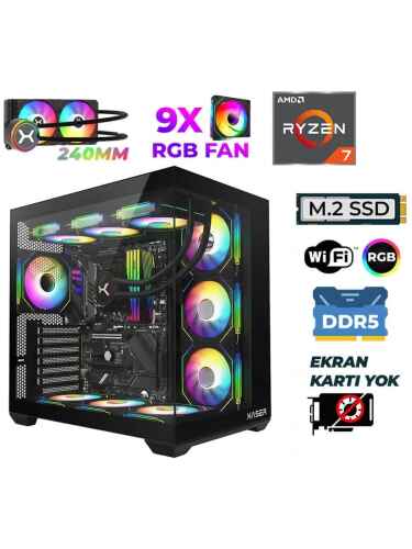 Xaser Raze X230 Ryzen 7 9800X3D 16GB DDR5 Ram 1TB M.2 NVMe SSD Sıvı Soğutmalı Hazır Tavsiye Sistem - 1