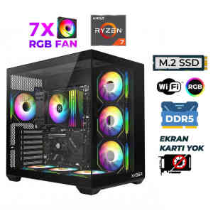 Xaser Raze X30 Ryzen 7 7700 16GB DDR5 Ram 512GB M.2 NVMe SSD Hazır Tavsiye Sistem - Xaser