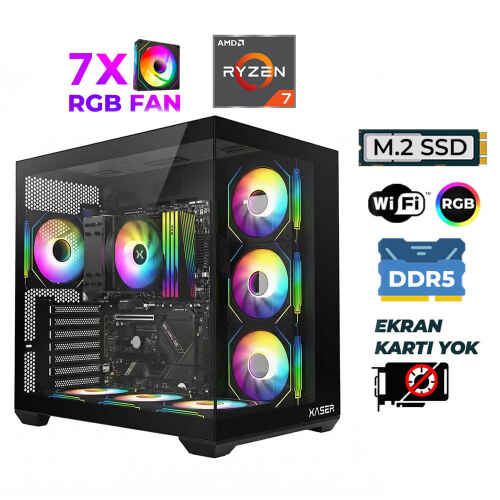 Xaser Raze X30 Ryzen 7 7700 16GB DDR5 Ram 512GB M.2 NVMe SSD Hazır Tavsiye Sistem - 1