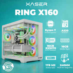 Xaser Ring X160 Ryzen 7 5700X 16GB Ram 1TB M.2 NVMe SSD 16GB RX9070 Masaüstü Oyuncu Bilgisayarı - XASER