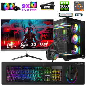 Xaser Star X430 Ryzen 7 7800X3D 32GB Ram 1TB M.2 NVMe SSD 12GB RTX3060 27