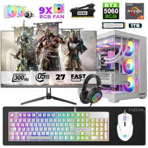 Xaser Star X480 Ryzen 7 7800X3D 32GB Ram 1TB M.2 NVMe SSD 8GB RTX5060 27