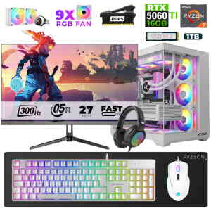 Xaser Star X540 Ryzen 7 7800X3D 16GB Ram 1TB M.2 NVMe SSD 16GB RTX5060Ti 27