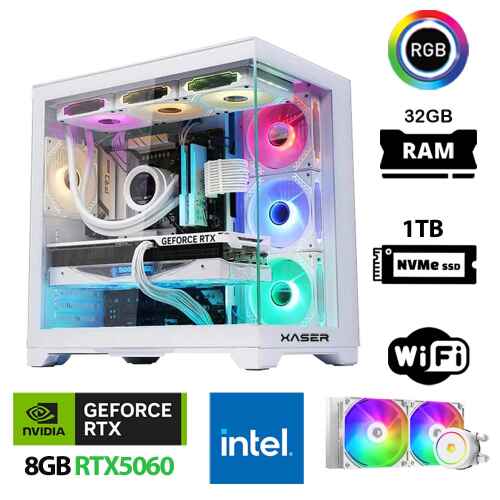Xaser Sword X161 i7 12700KF 32GB Ram 1TB M.2 NVMe SSD 8GB RTX5060 Sıvı Soğutmalı Oyuncu Bilgisayarı - 1