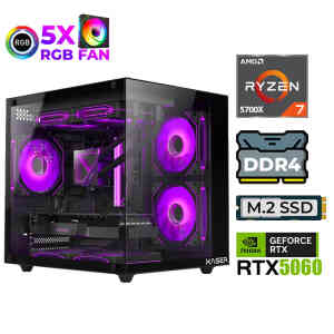Xaser Sword X50 Mini Ryzen 7 5700X 32GB Ram 1TB M.2 NVMe SSD 8GB RTX5060 Masaüstü Oyuncu Bilgisayarı - Xaser