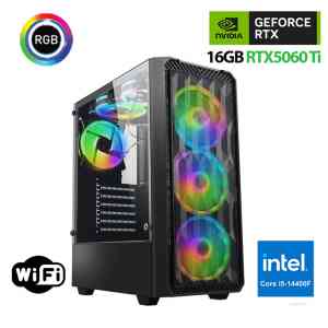 Xaser Thunder x720 i5 14400F 16GB DDR5 Ram 1TB M.2 NVMe SSD 16GB RTX5060 Ti Oyuncu Masaüstü Bilgisayarı - XASER