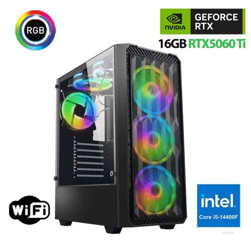 Xaser Thunder x720 i5 14400F 16GB DDR5 Ram 1TB M.2 NVMe SSD 16GB RTX5060 Ti Oyuncu Masaüstü Bilgisayarı - 1
