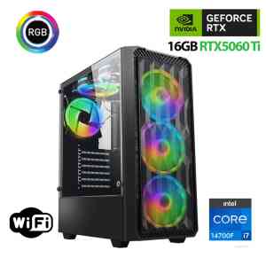 Xaser Thunder x740 i7 14700F 16GB DDR5 Ram 1TB M.2 NVMe SSD 16GB RTX5060 Ti Oyuncu Masaüstü Bilgisayarı - XASER