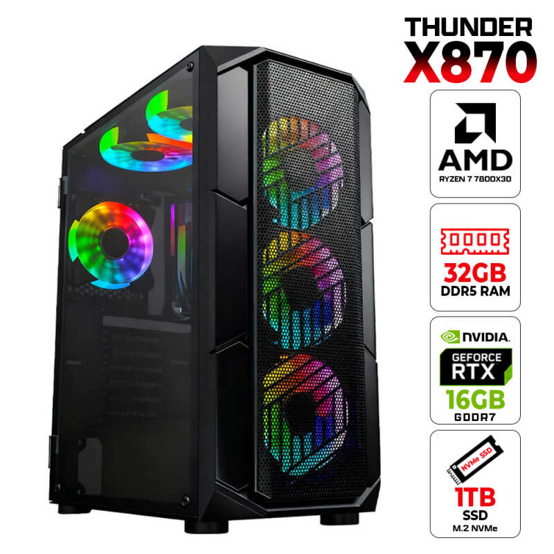 Xaser Thunder x870 Ryzen 7 7800X3D 32GB DDR5 Ram 1TB M.2 NVMe SSD