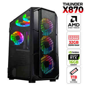 Xaser Thunder x870 Ryzen 7 7800X3D 32GB DDR5 Ram 1TB M.2 NVMe SSD 16GB RTX5060 Ti Sıvı Soğutmalı Oyuncu Bilgisayarı - XASER