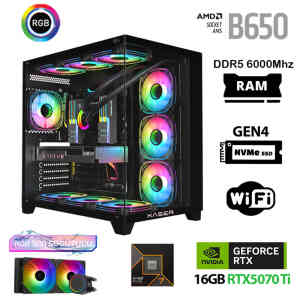 Xaser Velox x10 Ryzen 7 7700 32GB DDR5 Ram 1TB M.2 NVMe SSD 16GB RTX5070Ti Masaüstü Oyuncu Bilgisayarı - XASER