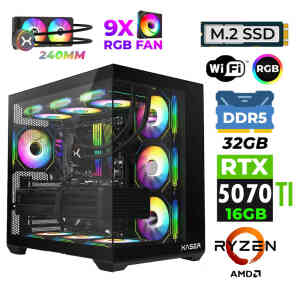 Xaser Velox x130 Ryzen 7 9800X3D 32GB DDR5 Ram 1TB M.2 NVMe SSD 16GB RTX5070Ti Masaüstü Oyuncu Bilgisayarı - XASER