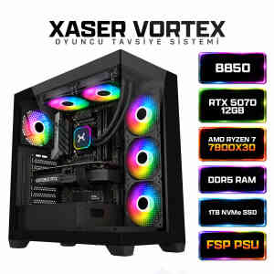 Xaser Vortex X280 Ryzen 7 7800X3D 32GB DDR5 Ram 1TB M.2 NVMe SSD 12GB RTX5070 Sıvı Soğutmalı Oyuncu Bilgisayarı - XASER