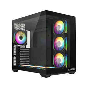XASER XR20 Siyah RGB Tempered Glass USB 3.0 ATX Mid Tower Kasa - XASER