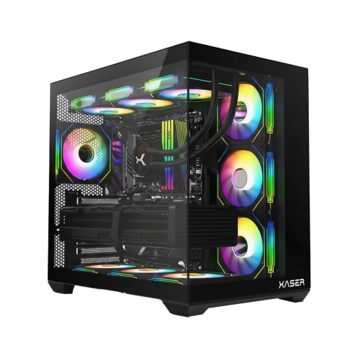 XASER XR20 Siyah RGB Tempered Glass USB 3.0 ATX Mid Tower Kasa - 5
