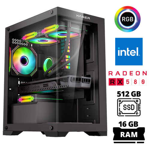 Xaser Xsr1008 i5 7400 16GB Ram 512GB SSD 8GB RX580 Ekran Kartı Oyun Hazır Sistem - 1