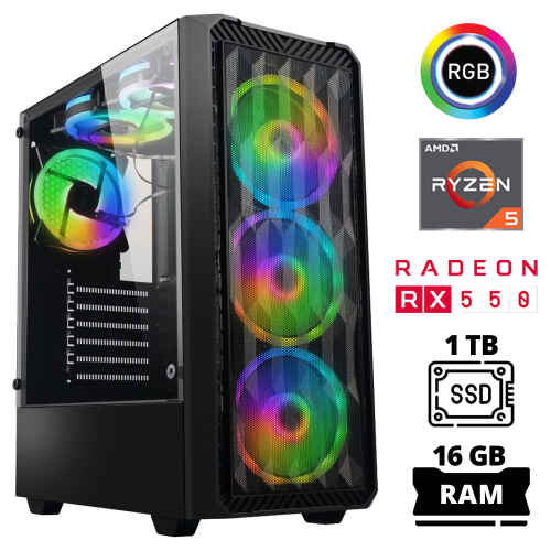 Xaser Xsr1027 Ryzen 5 3600 16GB Ram 1TB SSD 4GB RX550 Oyun Hazır Sistem - 1