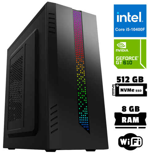 Xaser Xsr1042 i5 10400F 8GB Ram 512GB M.2 NVMe SSD 2GB GT610 Ekran Kartı Ofis Hazır Sistem - 1