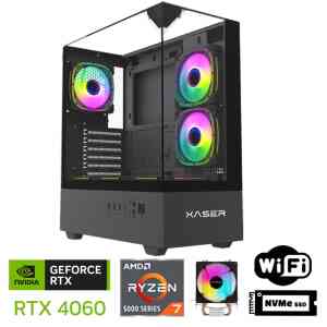 Xaser Xsr1094 Ryzen 7 5700X 32GB Ram 1TB M.2 NVMe SSD 8GB RTX4060 Oyuncu Masaüstü Bilgisayarı - XASER