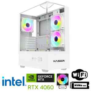 Xaser Xsr1103 i5 14400F 32GB DDR5 Ram 1TB M.2 NVMe SSD 8GB RTX4060 Beyaz Oyuncu Masaüstü Bilgisayarı - XASER