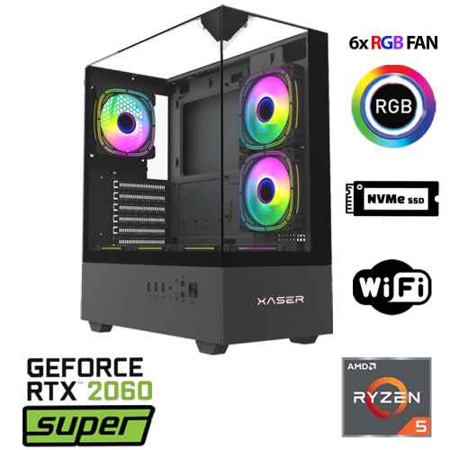 Xaser Xsr1113 Ryzen 5 5600 32GB Ram 1TB M.2 NVMe SSD 8GB RTX2060 SUPER Oyun Hazır Sistem - 1