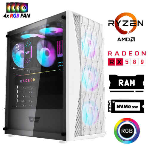 Xaser Xsr1194 Ryzen 5 5500 32GB Ram 1TB M.2 NVMe SSD 8GB RX580 Oyuncu Tavsiye Sistem - 1