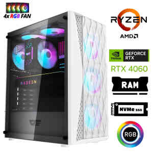 Xaser Xsr1203 Ryzen 7 5700x 32GB Ram 1TB M.2 NVMe SSD 8GB RTX4060 Masaüstü Oyuncu Bilgisayarı - XASER