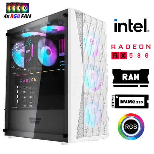 Xaser Xsr1208 i5 12400F 16GB Ram 512GB M.2 NVMe SSD 8GB RX580 256Bit Oyuncu Tavsiye Sistem - 1