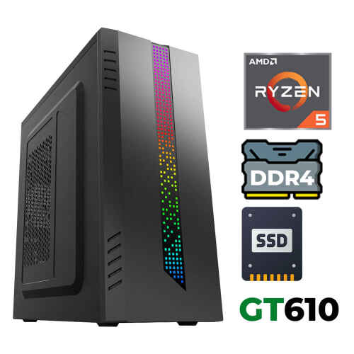 Xaser Xsr1210 Ryzen 5 3600 8GB Ram 256GB SSD 2GB GT610 Ultra Performanslı Ofis Bilgisayarı - 1