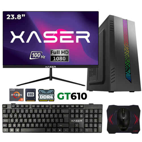 Xaser Xsr1213 Ryzen 5 3600 8GB Ram 256GB SSD 2GB GT610 23.8