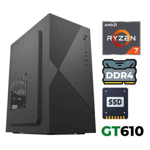 Xaser Xsr1219 Ryzen 7 5700X 32GB Ram 1TB SSD 2GB GT610 Ultra Performanslı Ofis Bilgisayarı - 1