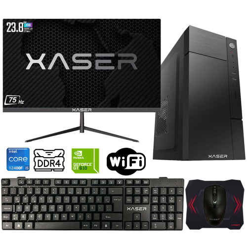 Xaser Xsr562 i5 12400F 8GB Ram 512GB M.2 NVMe SSD 2GB GT610 Ekran Kartı 23.8 Monitör Ofis Hazır Sistem - 1