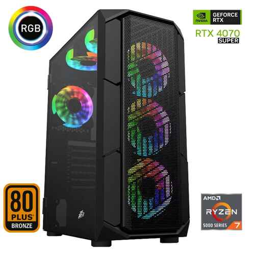 Xaser Xsr638 Ryzen 7 5700x 16GB Ram 1TB M.2 NVMe SSD 12GB RTX4070 SUPER Ekran Kartı Oyun Hazır Sistem - 1