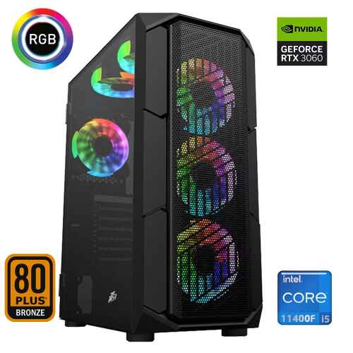 Xaser Xsr661 i5 11400F 16GB Ram 512GB M.2 NVMe SSD 12GB RTX3060 Ekran Kartı Oyun Hazır Sistem - 1